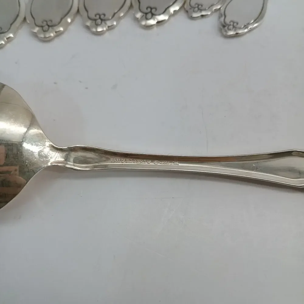 8X Serving Rogers Oneida ALOUETTE Silverplate Pie Sugar Ladle Slotted Fork Sprea